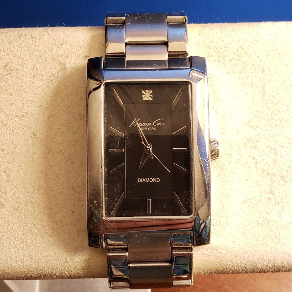 Kenneth Cole Steel Watch With Diamond